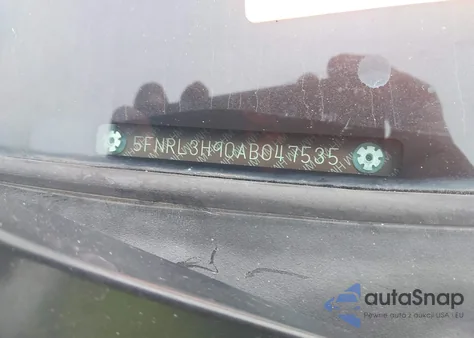 2010 Honda Odyssey Touring z USA, uszkodzony, nr VIN 5FNRL3H90AB047535